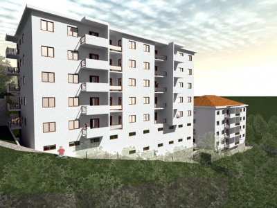 Petrovac'ta yapım aşamasında olan yeni bir apartman kompleksi